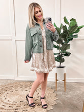 Load image into Gallery viewer, Terry Cloth Light Shacket In Sea Green