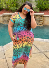 Load image into Gallery viewer, Safari Rainbow Maxi Dress