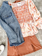 Load image into Gallery viewer, Mineral Wash Button Down Denim Jacket In Muted Navy