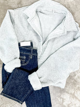 Load image into Gallery viewer, Ultra Soft Collared Pullover In Heathered Grey