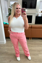 Load image into Gallery viewer, High Rise Cargo Straight Judy Blue Jeans in Pink