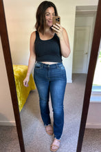 Load image into Gallery viewer, Charity Mid Rise Distressed Hem Bootcut Judy Blue Jeans