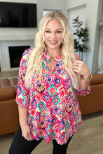 Load image into Gallery viewer, Lizzy Top in Hot Pink Ikat