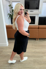 Load image into Gallery viewer, Self-Tie Tulip Hem Skirt in Black