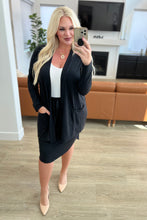 Load image into Gallery viewer, Self-Tie Tulip Hem Skirt in Black
