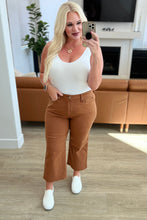 Load image into Gallery viewer, High Rise Control Top Wide Leg Crop Judy Blue Jeans in Camel
