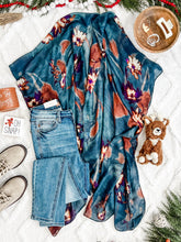 Load image into Gallery viewer, Celestial Blue Floral Kimono