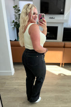 Load image into Gallery viewer, Joan High Rise Control Top Straight Judy Blue Jeans in Washed Black