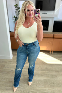 Morgan High Rise Distressed Straight Judy Blue Jeans