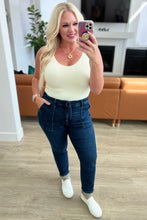Load image into Gallery viewer, Pull On Denim Judy Blue Joggers in Dark Wash