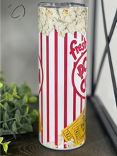 Load image into Gallery viewer, I&#39;m Here For The Comments Popcorn 20oz Skinny Tumbler