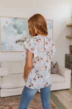 Load image into Gallery viewer, I&#39;ve Got a Feeling Floral Flutter Sleeve Top