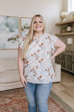 Load image into Gallery viewer, I&#39;ve Got a Feeling Floral Flutter Sleeve Top