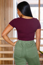 Load image into Gallery viewer, In My Element Short Sleeve Bodysuit in Cassis