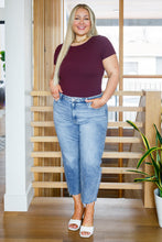 Load image into Gallery viewer, In My Element Short Sleeve Bodysuit in Cassis