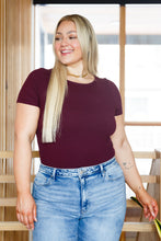 Load image into Gallery viewer, In My Element Short Sleeve Bodysuit in Cassis