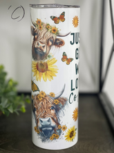 Load image into Gallery viewer, Just A Girl Who Loves Cows 20oz Skinny Tumbler