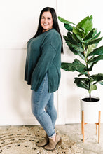 Load image into Gallery viewer, V Neck Knit Sweater In Dusty Teal