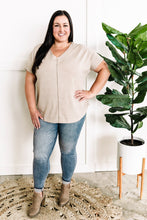 Load image into Gallery viewer, V Neck Dolman Sleeve Knit Top In Heathered Taupe
