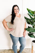 Load image into Gallery viewer, V Neck Dolman Sleeve Knit Top In Heathered Taupe