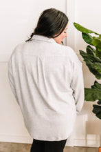 Load image into Gallery viewer, Fleece Button Down Shacket In Light Grey