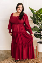 Load image into Gallery viewer, Tiered Maxi Dress With Smocking Detail In Holly