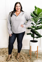 Load image into Gallery viewer, Ultra Soft Collared Pullover In Heathered Grey