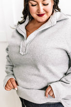 Load image into Gallery viewer, Ultra Soft Collared Pullover In Heathered Grey
