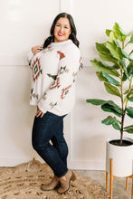 Load image into Gallery viewer, Popcorn Aztec Sweater In Cream, Olive &amp; Rust