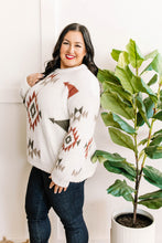 Load image into Gallery viewer, Popcorn Aztec Sweater In Cream, Olive &amp; Rust