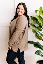Load image into Gallery viewer, Long Sleeve V Neck Tunic Top In Beige