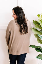 Load image into Gallery viewer, Long Sleeve V Neck Tunic Top In Beige