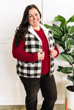 Load image into Gallery viewer, Buffalo Plaid Fleece Vest In Black &amp; White