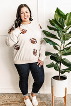 Load image into Gallery viewer, Pullover Sweatshirt In Football Sequins