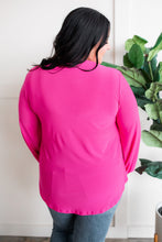 Load image into Gallery viewer, Gabby Front Long Sleeve Top In Hot Pink