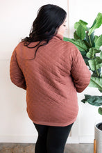 Load image into Gallery viewer, Quilted Funnel Neck Pullover In Rose Gold
