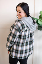 Load image into Gallery viewer, Plaid Hooded Top In Hunter Green &amp; Gold Neutrals