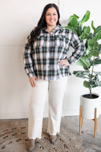 Load image into Gallery viewer, Plaid Hooded Top In Hunter Green &amp; Gold Neutrals