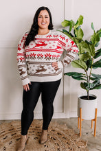 Load image into Gallery viewer, Cozy Knit Reindeer Sweater In Ivory