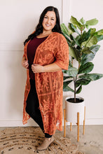 Load image into Gallery viewer, Lace Kimono In Autumnn Sunset
