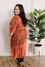 Load image into Gallery viewer, Lace Kimono In Autumnn Sunset