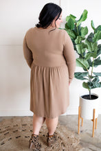 Load image into Gallery viewer, Ultra Soft Button Front Dress In Pecan