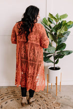 Load image into Gallery viewer, Lace Kimono In Autumnn Sunset