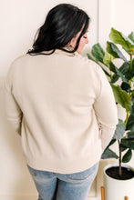 Load image into Gallery viewer, Puffer Sweater Jacket With Knit Detail In Vanilla