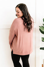 Load image into Gallery viewer, Long Sleeve V Neck Tunic Top In Dusty Rose