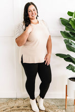 Load image into Gallery viewer, Sequin Sleeve Detailed Top In Nude