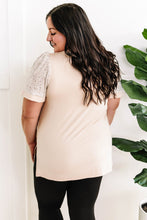Load image into Gallery viewer, Sequin Sleeve Detailed Top In Nude
