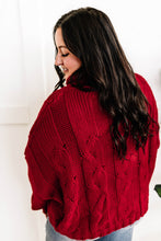 Load image into Gallery viewer, Cozy Cable Knit Sweater In Christmas Red