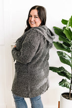 Load image into Gallery viewer, Hooded Fringe Open Front Cardigan In Heathered Grey