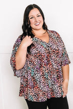 Load image into Gallery viewer, Dolman Sleeve Babydoll Top In Leopard Multi
